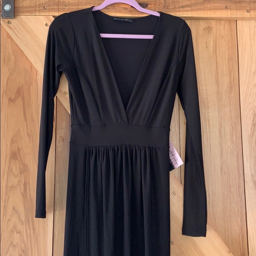 Black long sleeved dress